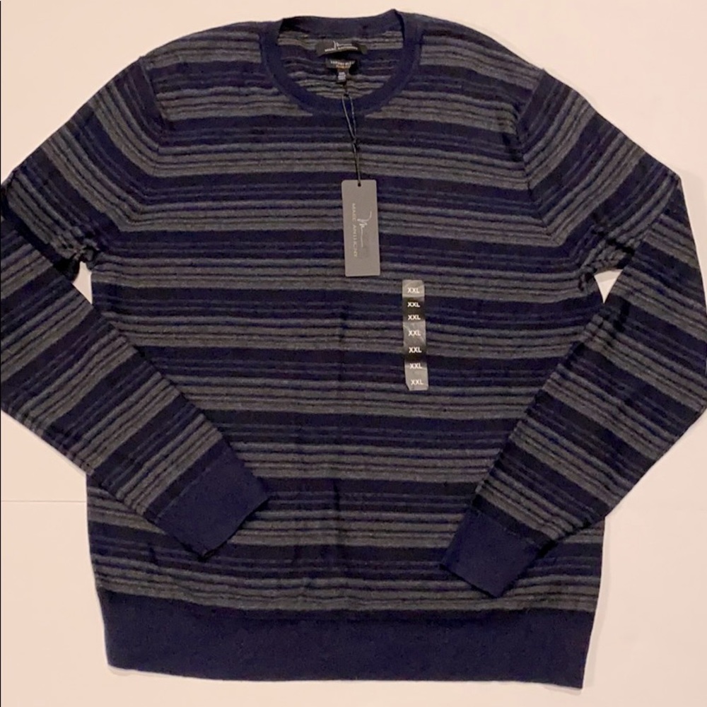 Marc Anthony XXLarge Slim Fit Stripe Crew Neck Knit Sweater New D4